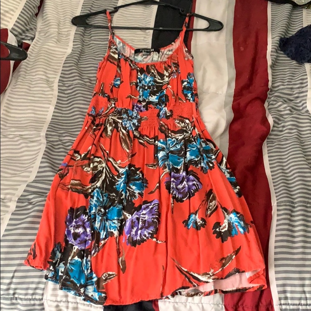 Red flower dress